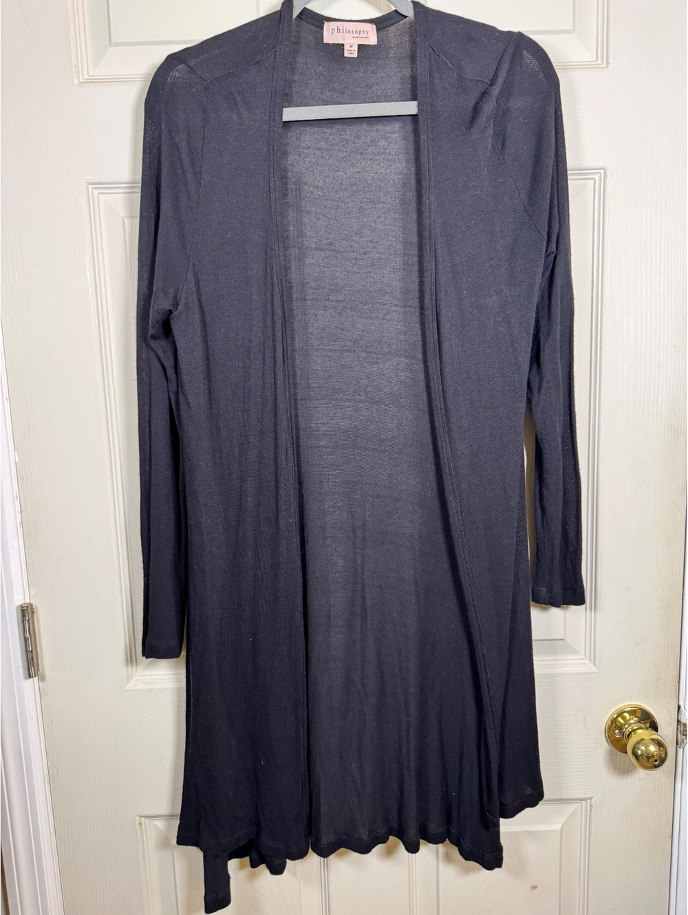Philosophy Black Long Sleeve Cardigan